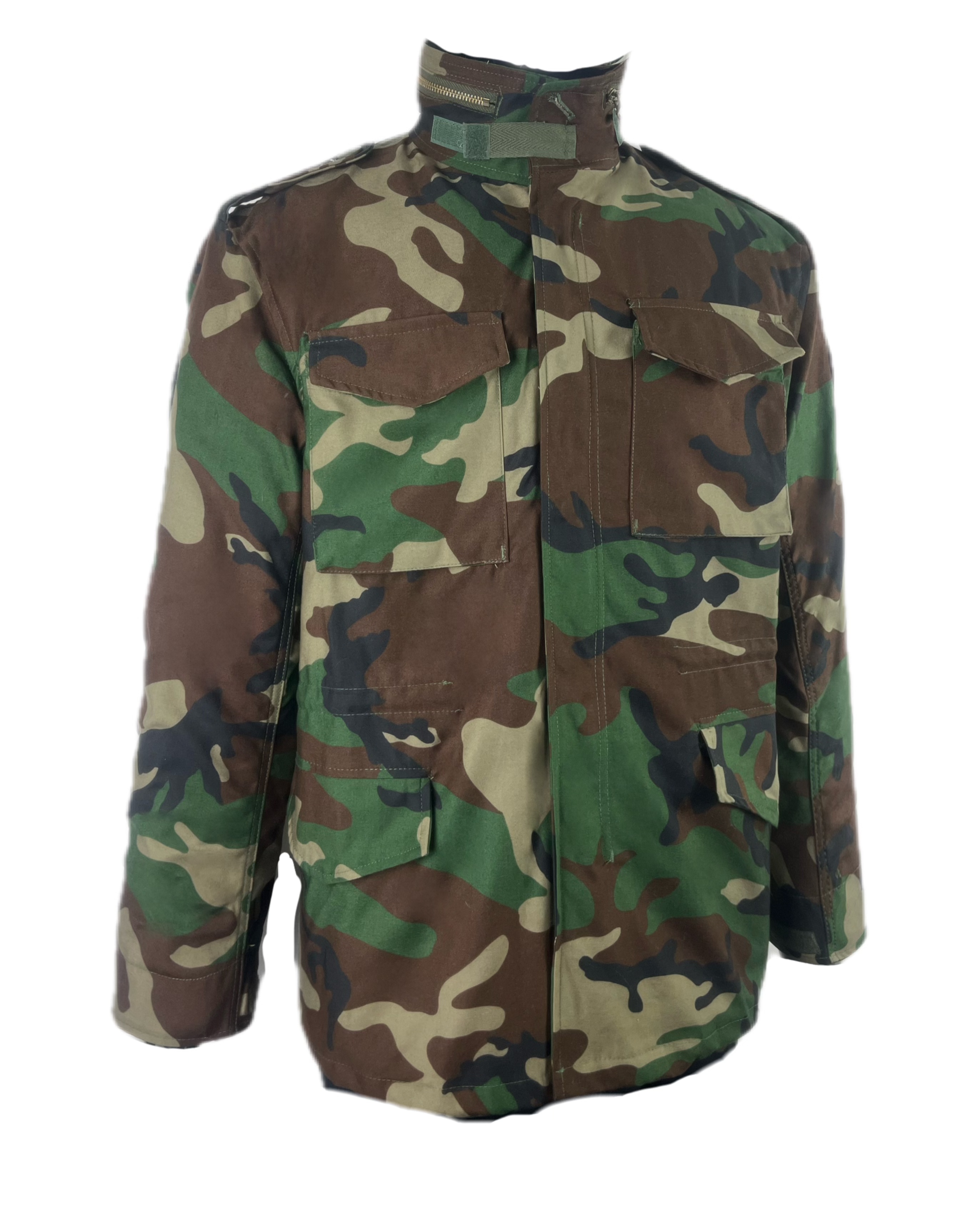 M65 Wholesale Jungl Tactical Jacket Windbreaker Outdoor Camouflage Woodland Hidden hood With Liner